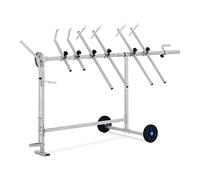 MSW Soporte Giratorio para Taller De Chapa Caballete Basculante MSW-RPS-4H (con 2 Ruedas de 175 mm, 6 Barras de Fijación, Rotación 360°, Carga máx.: 90 kg)