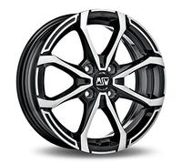 MSW X4 Black Full Polished 6x16 ET40 4x100 Llantas de aleación