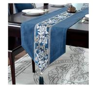 Mswborml Chinoiserie Camino de Mesa Consola con Borlas