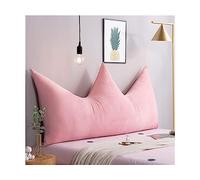 Mswborml Cojín de Cabecera Corona Cojin de Lectura Pelo Respaldo para Cama Almohada Grande para Cabecera Terciopelo, Cojines de Respaldo Lavables En La Cabecera de La Cama,C,90x50cm/35x19in