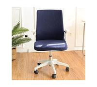 Mswborml Funda para Silla de Oficina Pequeño/Mediano/Grande con Brazos, Fundas para Sillas de Escritorio Giratoria Universal Cubiertas Silla Computadora Office Chair Seat Cover,Navy Blue,1Small