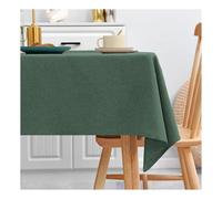 Mswborml Impermeabile Tovaglia Antimacchia Rettangolare in Finto Lino, Antipolvere Tovaglia Rettangolare per Cucina, Lavabile Rettangolare Tovaglie Decorativa per Festa Esterno,I,120x120cm/47x47in