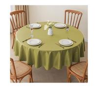 Mswborml Impermeable Mantel Redondo Lino y Algodón, Reutilizable Mantel Mesa Redonda Antimanchas, Suave Polvo Decorativo para Exteriores Bodas Fiestas Hogar Cocina, Lavable,J,180cm/71in