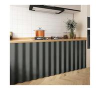 Mswborml Moderno Cortinas de Gabinete con Autoadhesivo Cortinas de Debajo del Fregadero Cortinas de Gabinete Lavadora y Secadora Cortinas para Armarios de Cocina Sin Puertas,G,L150xH70cm/59x28in