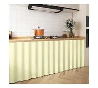 Mswborml Moderno Cortinas de Gabinete con Autoadhesivo Cortinas de Debajo del Fregadero Cortinas de Gabinete Lavadora y Secadora Cortinas para Armarios de Cocina Sin Puertas,E,L150xH70cm/59x28in