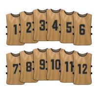MSWgjYRQ Equipamiento de entrenamiento de fútbol para niños, 6/12 piezas, camiseta de fútbol de secado rápido, camiseta deportiva juvenil para entrenamiento de equipo de baloncesto, chaleco numerado