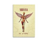 MSWVMWUK Nirvana In UteroArt - Impresión moderna de imagen para dormitorio familiar, póster de impresión para sala de estar, lienzo estético para pared, decoración de dormitorio de niñas y jóvenes