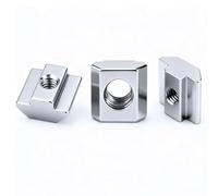 msymsyu 30 piezas de tuercas M5 M5 Tuercas correderas de acero al carbono T-Nut Riel para 20 series, ranura de extrusión, carril guía en la industria automotriz e industrial (plata)