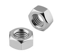 msymsyu 4 tuercas hexagonales M18 de acero inoxidable A2 V2A, tuerca de regulación, tuercas hexagonales, ajustables, elementos de fijación para proyectos de construcción con acero o madera en