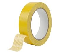 msymsyu Cinta adhesiva de doble cara para tela, 15 m x 10 mm, 1 rollo, cinta adhesiva fina de doble cara, color amarillo, cinta adhesiva fuerte y sin dejar rastro, cinta adhesiva por ambos lados para