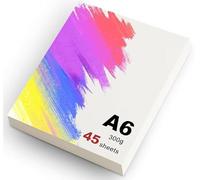msymsyu Papel de acuarela A6, 300 g, 45 hojas, 15 x 10,5 cm, papel de acuarela blanco, para pintar caligrafía, practicar manualidades, para ilustradores y estudiantes