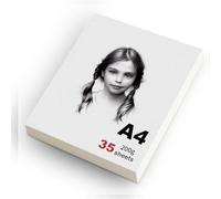 msymsyu Papel de dibujo A4, cuaderno de bocetos, 200 g, 35 hojas, papel de dibujo, ideal para el diseño artístico, oficinas escolares, así como bocetos y ejercicios de pintura