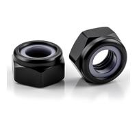 msymsyu Tuercas hexagonales M6, 30 unidades, acero al carbono, tuercas autoblocantes para diferentes industrias, como la industria eléctrica, la construcción de vehículos de decoración interior y