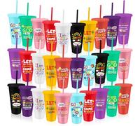 MSYU 30 vasos de plástico reutilizables, vasos cristianos a granel para niños, vasos religiosos de Jesús de 680.4 g con versículo bíblico, regalos de escuela dominical para niños