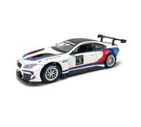 MSZ - BMW M6 GT3 - Escala 1:32 - con Sistema Pullback- Blanco - Vehículo Coleccionable - Die Cast - +3 años (DEQUBE 948D00399)