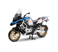 MSZ Bmw R1250 Gs Adventure 1:12 Blue D00405 - Coche de Metal a Escala Pull-Back para Colección y Juego, +3 años