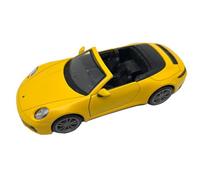 MSZ - Porsche 911 Carrera Cabriolet - Escala 1:32 - con Sistema Pullback- Amarillo - Vehículo Coleccionable - Die Cast - +3 años (DEQUBE 948D00393)