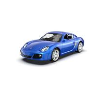 MSZ - Porsche Cayman S - Escala 1:32 - Azul - Vehículo Coleccionable - con Sistema Pullback - Die Cast - +3 años (DEQUBE 948D00416)