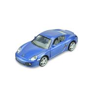 MSZ - Porsche Cayman S - Escala 1:32 - con Sistema Pullback- Azul - Vehículo Coleccionable - Die Cast - +3 años (DEQUBE 948D00367)