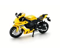 MSZ - Yamaha YZF-R1 - Escala 1:18 - con Sistema Pullback - Amarillo - Vehículo Coleccionable - Die Cast - +3 años (DEQUBE 948D00400)
