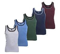 MT - Camiseta interior - Sin mangas - para hombre multicolor 5farb-Pack Melangefarben