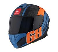 MT Casco Integral HOMOLOGADO FF106PRO TARGO Pro Welcome D4 Azul Y Naranja Mate T-S