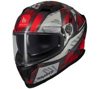 Mt Casco Moto Casco Braker Sv Fury Rojo/negro/gris Xl Rojo/negro/gris Xl