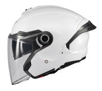 MT Cosmo SV Pure Designed Blanco - Casco de Moto Jet Abierto con Visor Solar - Helmets Unisex Hombre y Mujer - Homologado ECE 22.06