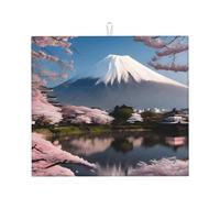 Mt. Fuji a principios de primavera - Tapete absorbente para encimera de cocina, plegable, fácil de almacenar, 45,7 x 40,6 cm, adecuado para cocinas y comedores