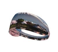 Mt. Fuji - Diadema elástica con estampado de principios de primavera, diadema deportiva de moda para verano, ciclismo, yoga y más