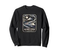 MT Fuji Noche Japón Shinkansen Retro Tren Bala Recuerdo Sudadera