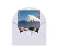 Mt. Fuji - Tarjetas de felicitación en blanco de principios de primavera, tarjetas de agradecimiento y sobres, 10,2 x 15,2 cm, bodas, baby shower, fiesta.