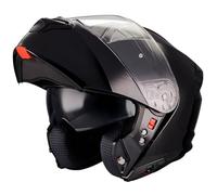 MT Genesis SV Pure Designed Negro Brillo - Casco de Moto Modular Abatible con Visor Solar - Helmets Unisex Hombre y Mujer - Homologado P/J ECE 22.06 (M)