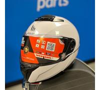 MT Atom 2 SV Modular casco de motocicleta blanco brillante sólido