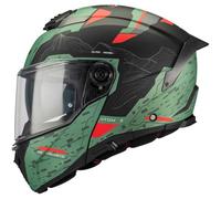 MT Helmets - Casco modular Atom 2 SV - Visor solar, Interior lavable - Highlands Verde/Negro
