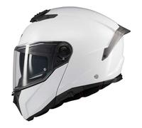 MT Helmets Casco moto Atom 2 SV Modular Visor solar Homologado ECE 22.06 & DOT A0 Blanco Brillo