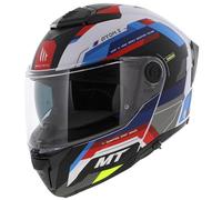 MT HELMETS Atom 2 SV sistema casco Bast mate azul rojo blanco (L) para adultos motociclistas, unisex, casco de moto