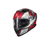 Casco de moto integral MT Braker SV Fury negro-gris-rojo XL