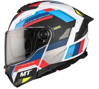 MT Helmets Casco Modular Atom 2 Bast A0 Blanco Perlado 22.06 con Gafas Solar Casco Unisex Homologacion P/J (M 57/58)