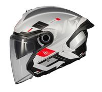 MT Moto Casco Cosmo Sv Silence Blanco/Negro, Unisex Adulto, L
