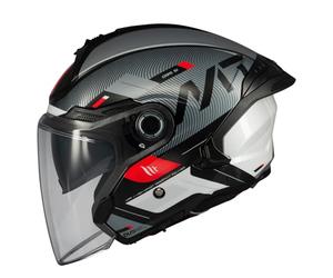 MT Helmets Cosmo SV - Casco Moto Jet Sport con Visor Solar Retráctil, Pantalla de Extracción Rápida Patentada, Interior Lavable y Preparado para Intercomunicador UCS | Homologado ECE 22.06 & DOT