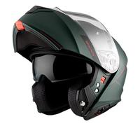 MT Casco Moto Modular FU935SV Genesis SV Solido A6 Verde Mate Talla S con Gafa Solar