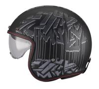 MT Helmets Le Mans 2 SV - Casco Moto Jet Vintage con Detalles en Cuero, Visor Solar Retráctil Full Vision, Interior Lavable y Calota HIRP | Homologado ECE 22.06 & DOT