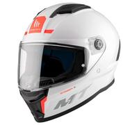 MT HELMETS Stinger 2 Solid Casco Motocicleta, Unisex Adulto, Blanco Perla Brillo, XL