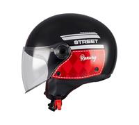 MT Helmets Street S - Casco Moto Jet con Calota HIRP, Pantalla con Sistema MT-QVSS y Cierre Micrométrico | Homologado ECE 22.06 & DOT