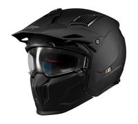 MT HELMETS Streetfighter SV S - Casco Moto Integral Abierto con Visor Solar Retráctil, Estilo Streetfighter, Interior Lavable y Calota HIRP | Homologado ECE 22.06 & DOT