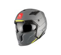MT HELMETS Streetfighter SV S - Casco Moto Integral Abierto con Visor Solar Retráctil, Estilo Streetfighter, Interior Lavable y Calota HIRP | Homologado ECE 22.06 & DOT