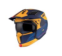 MT HELMETS Streetfighter SV S - Casco Moto Integral Abierto con Visor Solar Retráctil, Estilo Streetfighter, Interior Lavable y Calota HIRP | Homologado ECE 22.06 & DOT