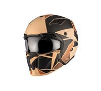 MT HELMETS Streetfighter SV S - Casco Moto Integral Abierto con Visor Solar Retráctil, Estilo Streetfighter, Interior Lavable y Calota HIRP | Homologado ECE 22.06 & DOT