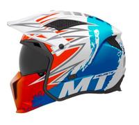 MT Helmets Streetfighter SV S - Casco Moto Integral Abierto con Visor Solar Retráctil, Estilo Streetfighter, Interior Lavable y Calota HIRP | Homologado ECE 22.06 & DOT